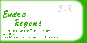 endre regeni business card
